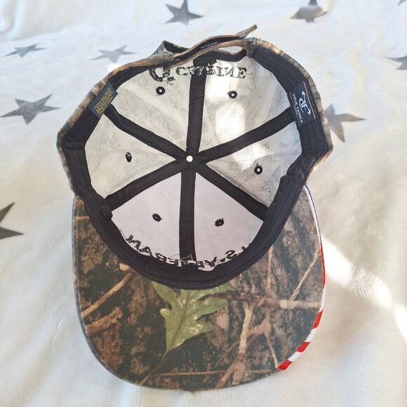 New True Timber Camo US Veteran American Flag Baseball Hat Military - Picture 5 of 8